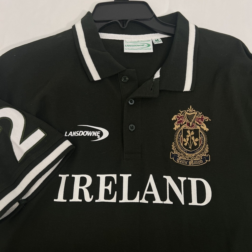The Lansdowne‎ Collection  Mens Ireland Rugby S/S POLO RUGBY SHIRT M